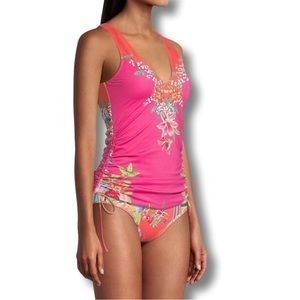 Johnny Was Lucy Tie Tankini SZ 1x fits a bit smaller brand new